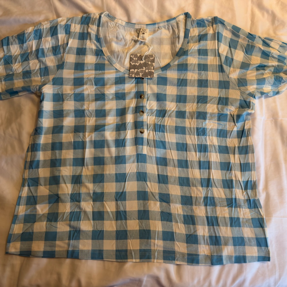 Kate Quinn Blue and White Gingham